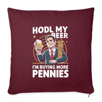 Traders boursiers, traders forex, trading d’investisseurs - Housse de coussin décorative 45 x 45 cm - bordeaux - Devant