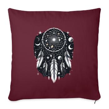 Dream Catcher Bohemian Spiritual Dreamcatcher - Sofakissenbezug 45 x 45 cm - Burgunderrot - Vorne