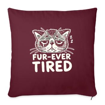 Design de chat Emo pour les amoureux des chats gothiques et - Housse de coussin décorative 45 x 45 cm - bordeaux - Devant