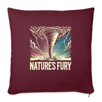 Découvrez le monde fascinant de la chasse aux tornades - Housse de coussin décorative 45 x 45 cm - bordeaux - Devant