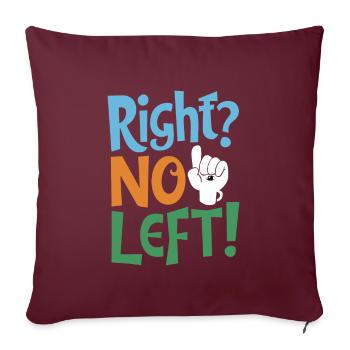 Linkshänder Lefty Left-hander Leftie Buddy - Sofakissenbezug 45 x 45 cm - Burgunderrot - Vorne