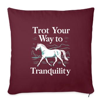 Guérison par l’équithérapie et - Housse de coussin décorative 45 x 45 cm - bordeaux - Devant