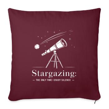 Stargazing And Meteor Shower Enthusiast - Sofakissenbezug 45 x 45 cm - Burgunderrot - Vorne
