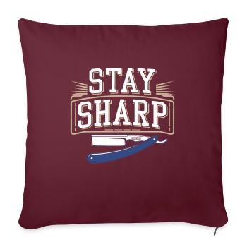 Vibrations de salon de coiffure et coupes de cheveux classiques pour - Housse de coussin décorative 45 x 45 cm - bordeaux - Devant