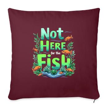 Passionné d’aquascaping Jardinage sous-marin - Housse de coussin décorative 45 x 45 cm - bordeaux - Devant
