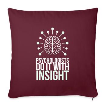 Comprendre la psychologie, l’ et le comportement - Housse de coussin décorative 45 x 45 cm - bordeaux - Devant