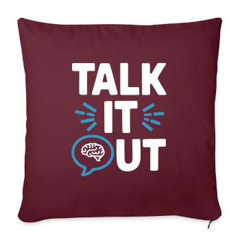 Comprendre la psychologie, l’ et le comportement - Housse de coussin décorative 45 x 45 cm - bordeaux - Devant