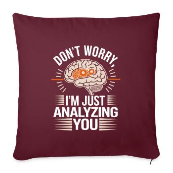 Comprendre la psychologie, l’ et le comportement - Housse de coussin décorative 45 x 45 cm - bordeaux - Devant