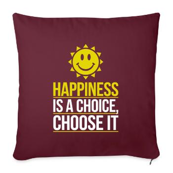 Harness Positivity And Mental Well-Being Through - Sofakissenbezug 45 x 45 cm - Burgunderrot - Vorne