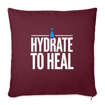 Hydration and Wellness Journey: Stay Hydrated and - Sofakissenbezug 45 x 45 cm - Burgunderrot - Vorne