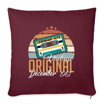 Décembre 1981 - Legends est né en 1981 - Housse de coussin décorative 45 x 45 cm - bordeaux - Devant
