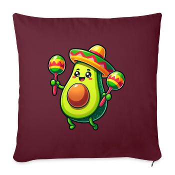 Avocat Cinco de Mayo au Mexique - Housse de coussin décorative 45 x 45 cm - bordeaux - Devant