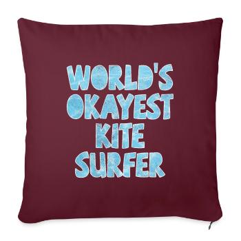 Le plus acceptable du monde Kite Surfer Bleu clair - Housse de coussin décorative 45 x 45 cm - bordeaux - Devant