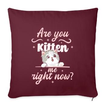 Êtes-vous un chaton maintenant ? - Housse de coussin décorative 45 x 45 cm - bordeaux - Devant