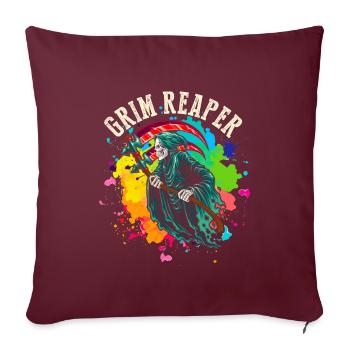 Ange de la mort - Housse de coussin décorative 45 x 45 cm - bordeaux - Devant