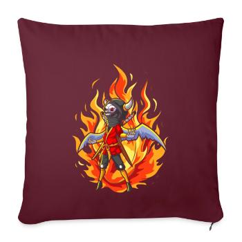 Le chevalier effrayant Grim - Housse de coussin décorative 45 x 45 cm - bordeaux - Devant