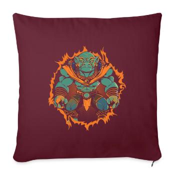 Gieriger Goblin Oni - Sofakissenbezug 45 x 45 cm - Burgunderrot - Vorne