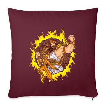 Wütende Götter mit Halbtonfeuer-Hintergrund - Sofakissenbezug 45 x 45 cm - Burgunderrot - Vorne