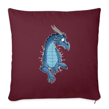 STUCK Blue Dragon (avant) - Housse de coussin décorative 45 x 45 cm - bordeaux - Devant