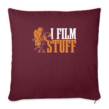 Je filme des choses pour les cinéastes - Housse de coussin décorative 45 x 45 cm - bordeaux - Devant