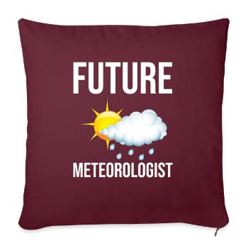 Futur météorologue - Housse de coussin décorative 45 x 45 cm - bordeaux - Devant