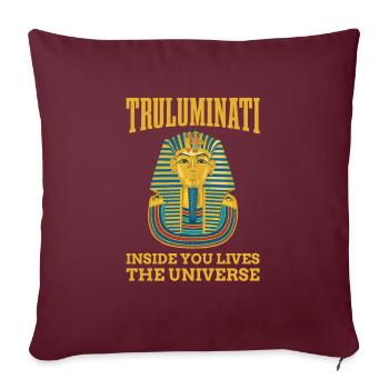 Truluminati In Dir Lebt Das Universum - Sofakissenbezug 45 x 45 cm - Burgunderrot - Vorne