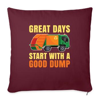 Les grands jours commencent par une bonne décharge pour - Housse de coussin décorative 45 x 45 cm - bordeaux - Devant
