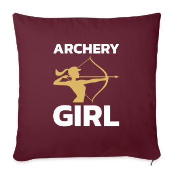 Archery Girl Für Alle Achery Fans - Sofakissenbezug 45 x 45 cm - Burgunderrot - Vorne
