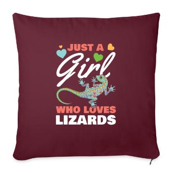 Juste une personne qui aime les lézards - Housse de coussin décorative 45 x 45 cm - bordeaux - Devant