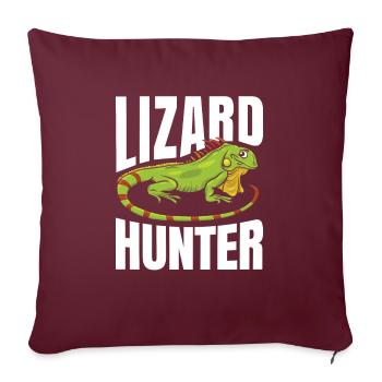 Chasseurs de lézards pour tous les fans de lézards - Housse de coussin décorative 45 x 45 cm - bordeaux - Devant