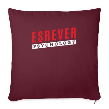 Esrever Psychologie pour les psychologues - Housse de coussin décorative 45 x 45 cm - bordeaux - Devant