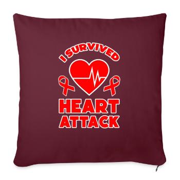 Je fais une crise cardiaque pour les supporters - Housse de coussin décorative 45 x 45 cm - bordeaux - Devant