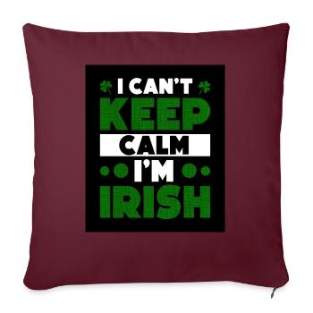 Je ne peux pas rester calme Je suis Irish Green Clover Charm - Housse de coussin décorative 45 x 45 cm - bordeaux - Devant
