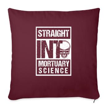 Directement dans la science funéraire - Housse de coussin décorative 45 x 45 cm - bordeaux - Devant
