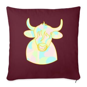 Opal Cuddle Bull - Sofa pillowcase 17,3'' x 17,3'' (45 x 45 cm) - burgundy - Front