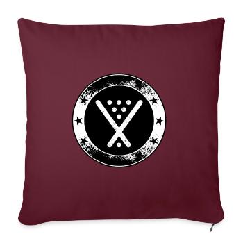 Poolbillard Emblem - Symbol Billard Queue Snooker - Sofakissenbezug 45 x 45 cm - Burgunderrot - Vorne