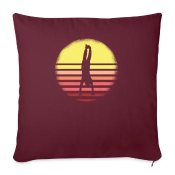 Gymnastique Gymnastique Vintage Design - Housse de coussin décorative 45 x 45 cm - bordeaux - Devant