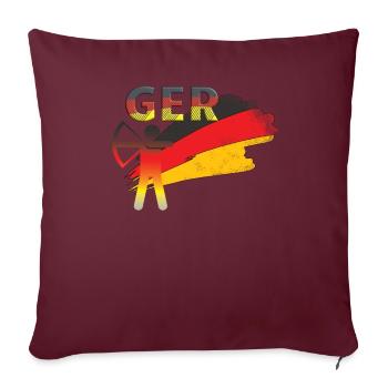 Allemagne Bow - Housse de coussin décorative 45 x 45 cm - bordeaux - Devant