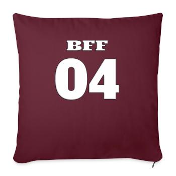 Idée cadeau petite amie soeur - Housse de coussin décorative 45 x 45 cm - bordeaux - Devant