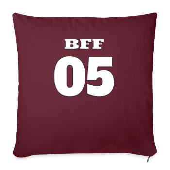 Idée cadeau petite amie soeur - Housse de coussin décorative 45 x 45 cm - bordeaux - Devant