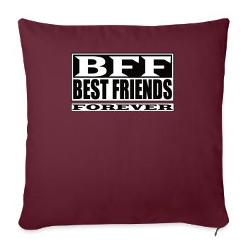 Idée cadeau petite amie soeur - Housse de coussin décorative 45 x 45 cm - bordeaux - Devant