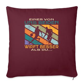 Basketball Geschenkidee Sport Design - Sofakissenbezug 45 x 45 cm - Burgunderrot - Vorne