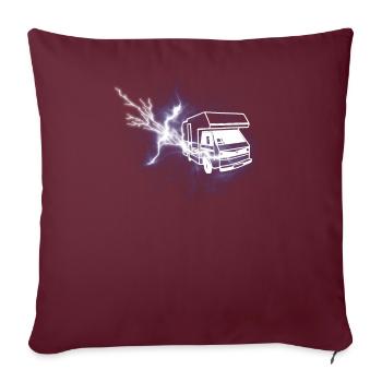 Camper Gift Idea Camping - Housse de coussin décorative 45 x 45 cm - bordeaux - Devant