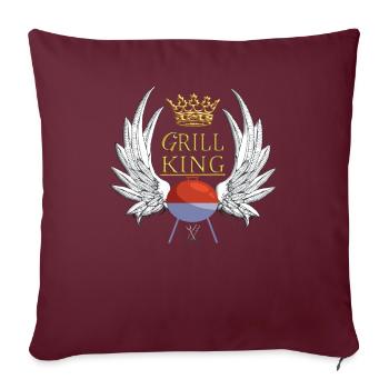 Idée de barbecue et de cadeau de camping-car - Housse de coussin décorative 45 x 45 cm - bordeaux - Devant