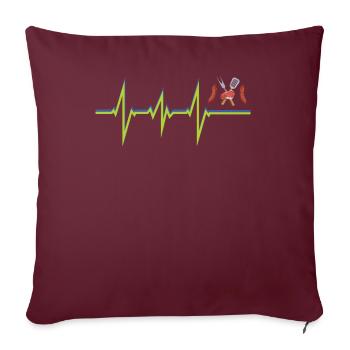 Idée de barbecue et de cadeau de camping-car - Housse de coussin décorative 45 x 45 cm - bordeaux - Devant