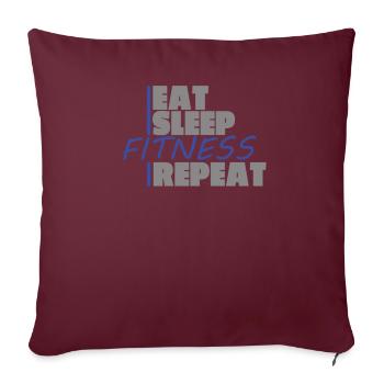 Accessoires de fitness pour athlètes - Housse de coussin décorative 45 x 45 cm - bordeaux - Devant