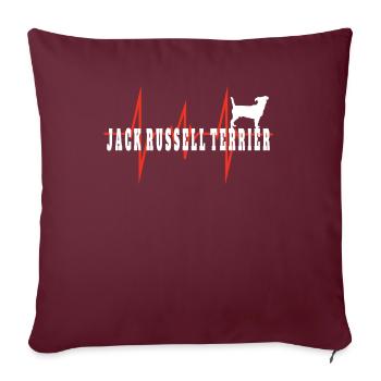 Accessoires pour chiens Terrier Propriétaires de chiens - Housse de coussin décorative 45 x 45 cm - bordeaux - Devant