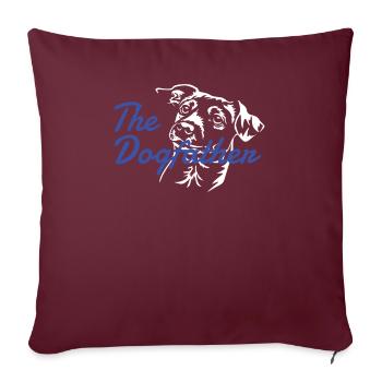 Accessoires pour chiens Terrier Propriétaires de chiens - Housse de coussin décorative 45 x 45 cm - bordeaux - Devant