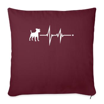 Accessoires pour chiens Terrier Propriétaires de chiens - Housse de coussin décorative 45 x 45 cm - bordeaux - Devant