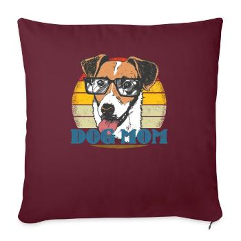 Accessoires pour chiens Terrier Propriétaires de chiens - Housse de coussin décorative 45 x 45 cm - bordeaux - Devant